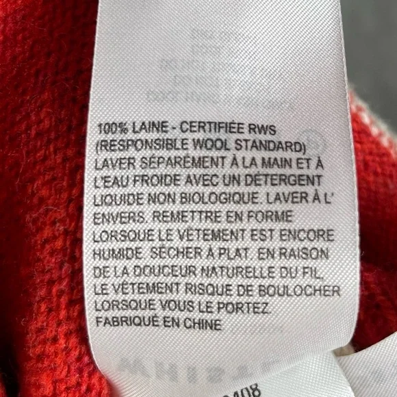 Whistles Sweater Womens XS Wool ColorBlock Stripe Mock Neck Abstract Cozy Jumper - Picture 8 of 8